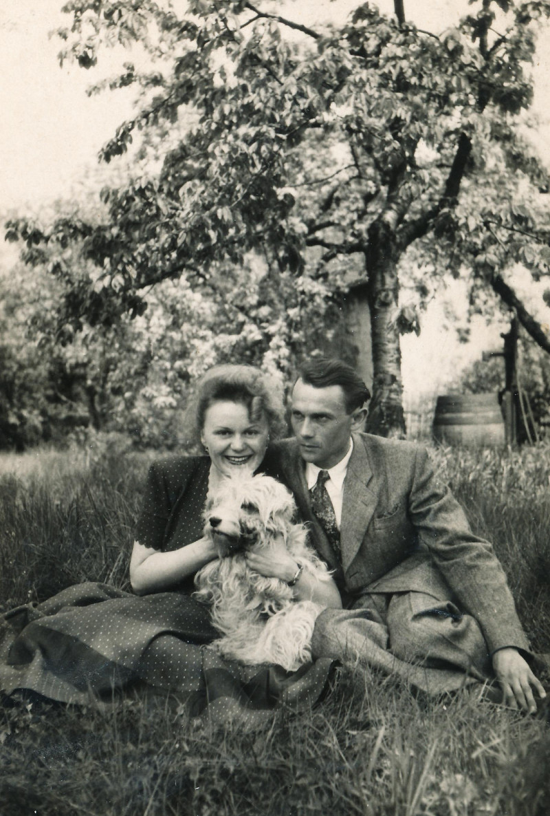 Se snoubencem Otakarem Čeňkem Truncem v roce 1949. Foto: Paměť národa