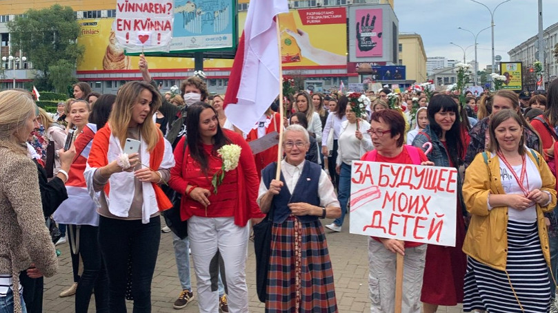 Důchodkyni Ninu Bahinskou zná celé Bělorusko. Zdroj: Nina Bahinskaja