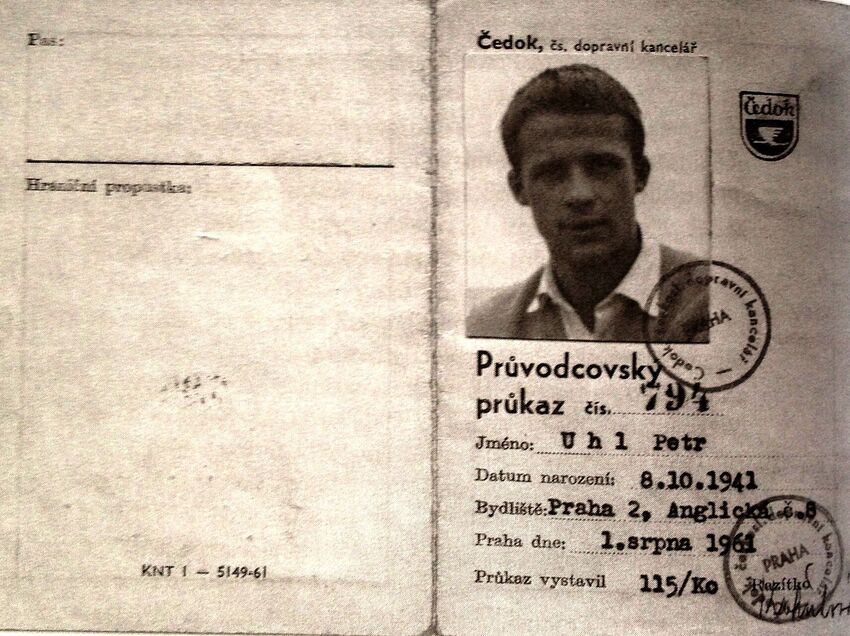 Průvodcovský průkaz, 1961. Zdroj: archiv pamětníka